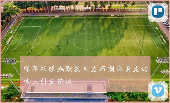 绿军社媒幽默发文龙布朗化身龙的传人引发热议